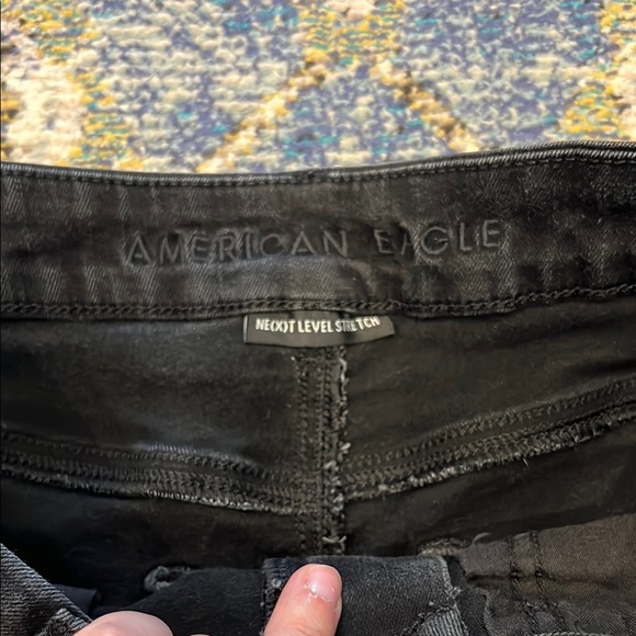 American Eagle Outfitters Black Jean short curvy midi - Picture 2 of 5